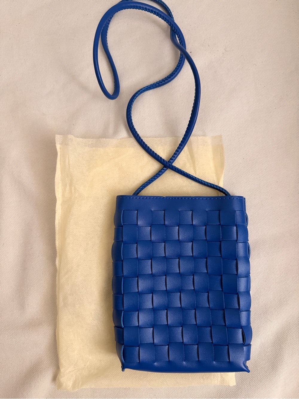 Blue Woven Crossbody Bag - Women's Shoulder Bag